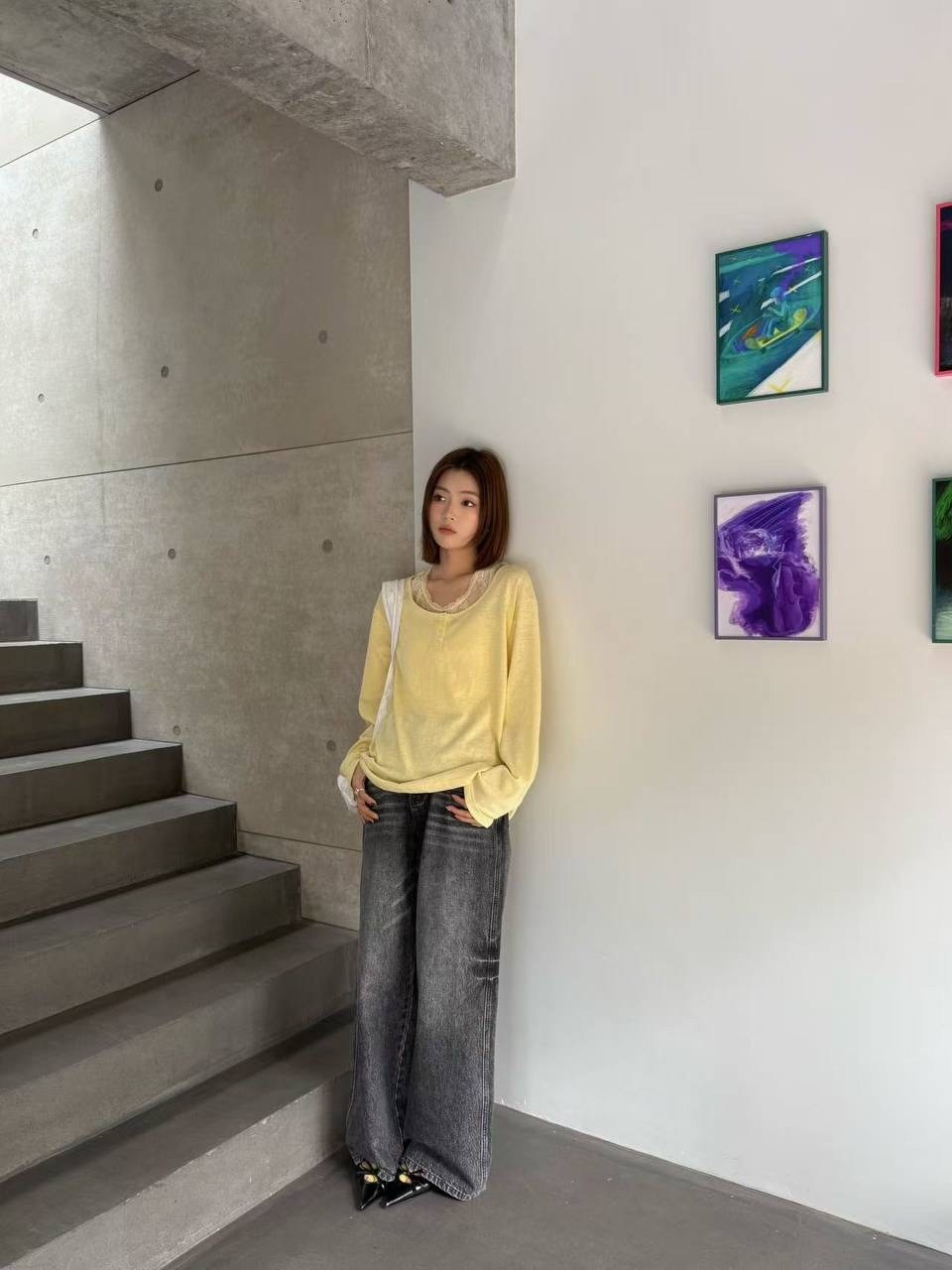 женская кофта,женская футболка с длинным рукавом,футболки с длинными рукавами,вязаный пуловер,корейская одежда
