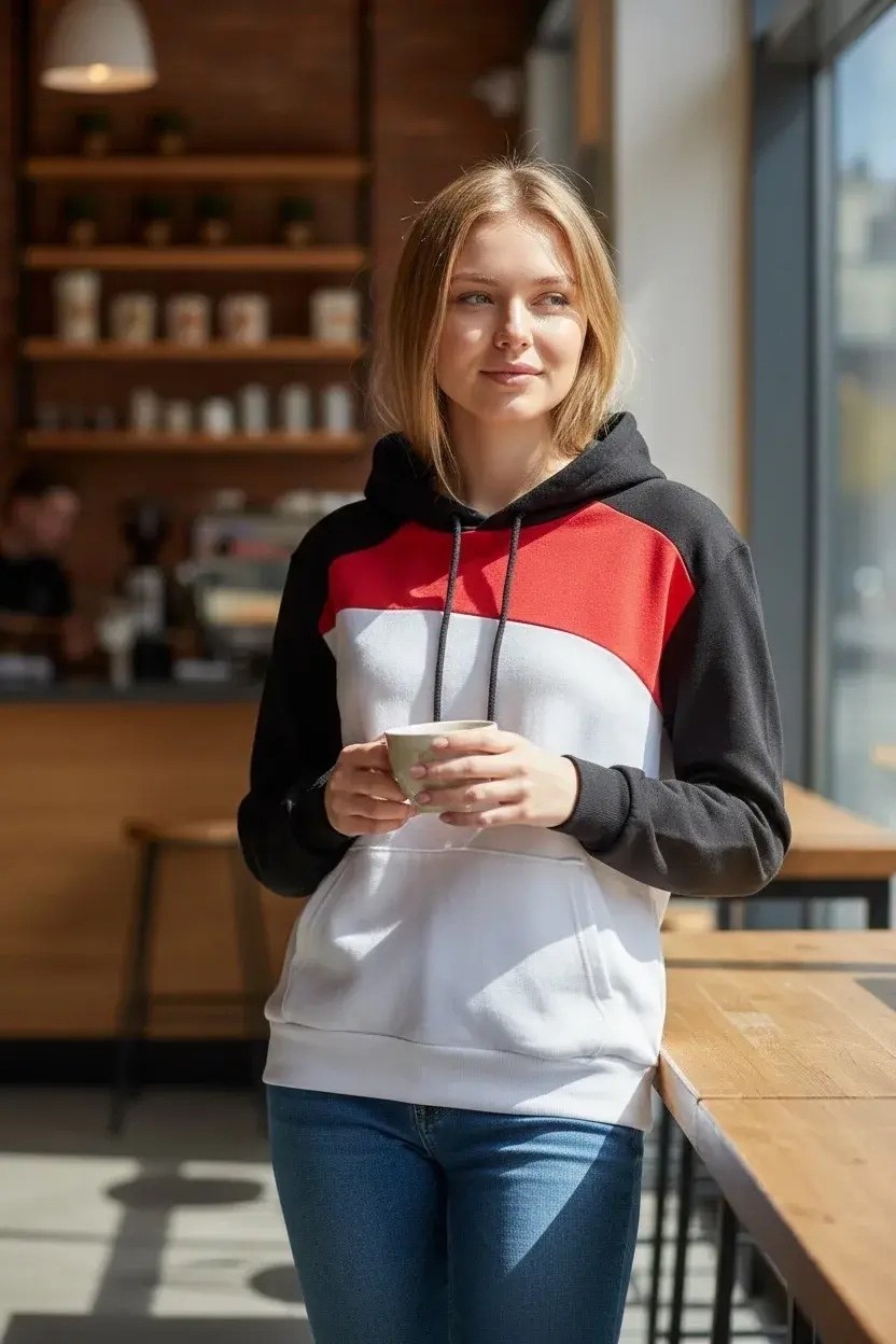 женское толстовка,толстовка комбинированная,толстовки худи,толстовка модная,толстовка в стиле