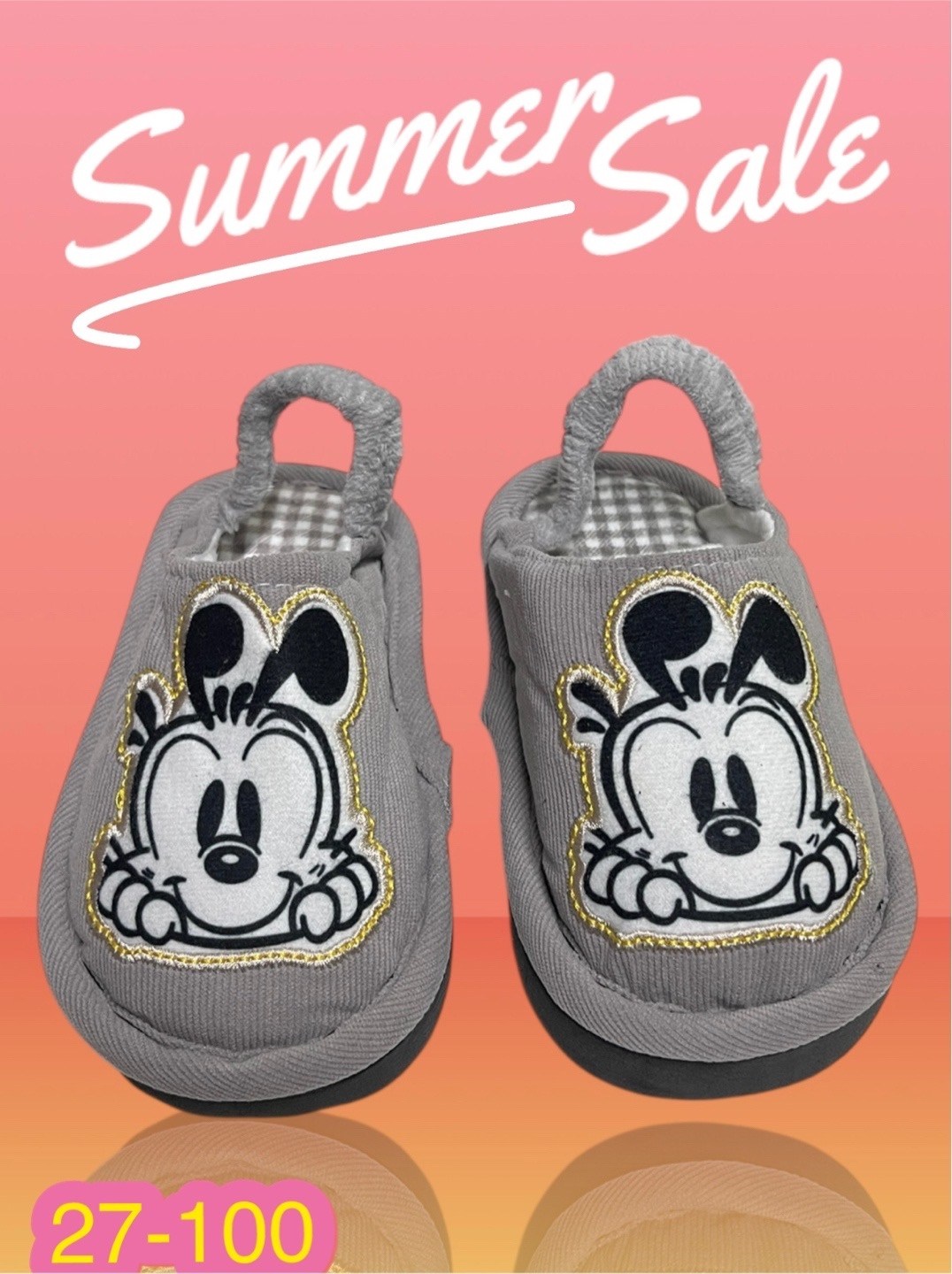 тапочки детские,тапочки для малышей микки маус,тапочки для детей,домашние тапочки для детей,