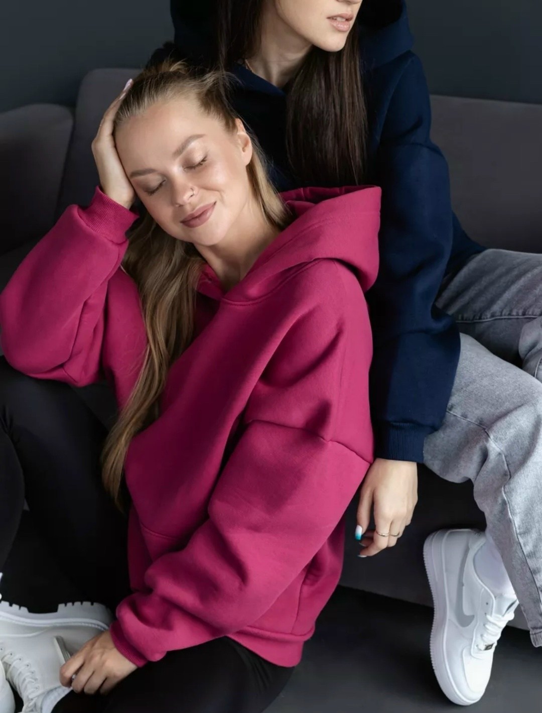 худи женское minaku casual collection цвет лавандовый р-р 46-48,толстовки оверсайз,худи оверсайз с капюшоном теплое с начесом,женское худи оверсайз,худи оверсайз