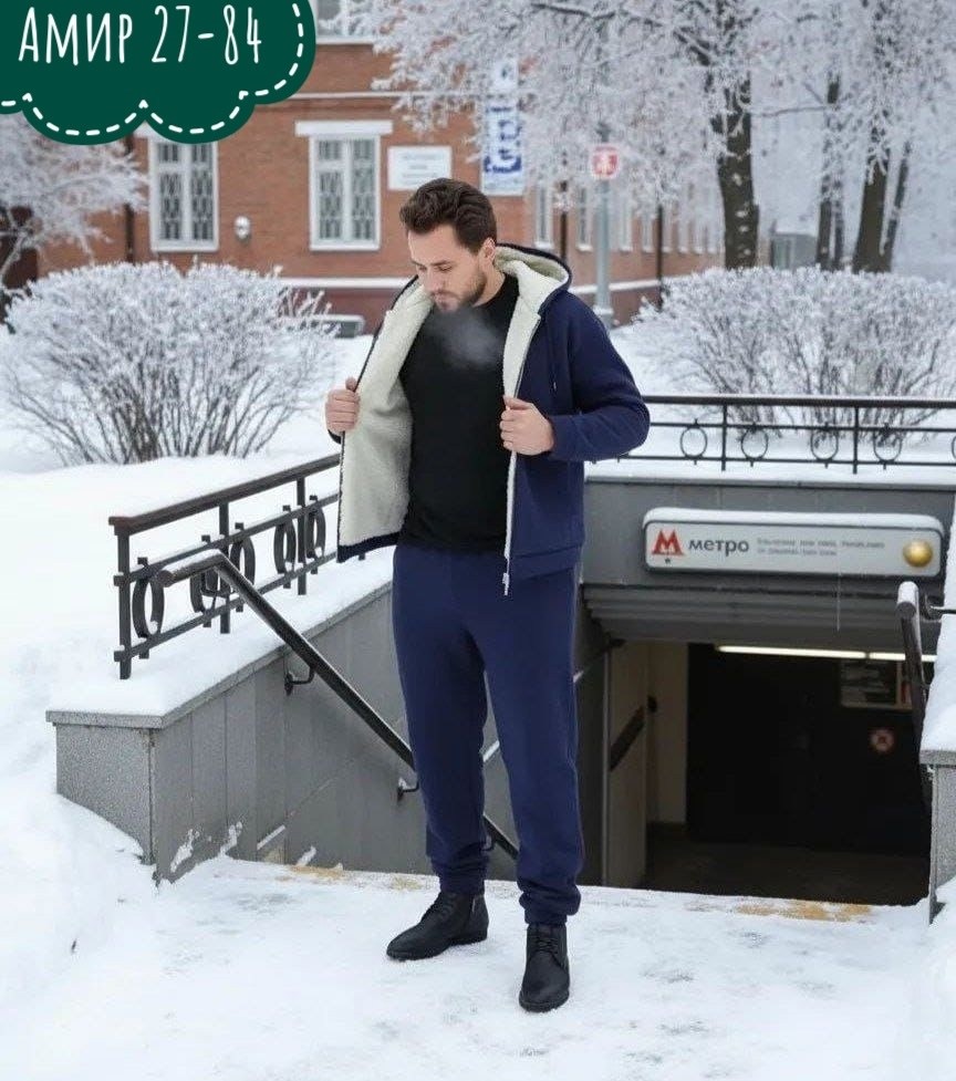 спортивный костюм теплый на молнии с начесом abm fashion,костюм из футера мужской,спортивный костюм из футера мужской,костюм на флисе,мужской спортивный костюм с начесом ndh brand