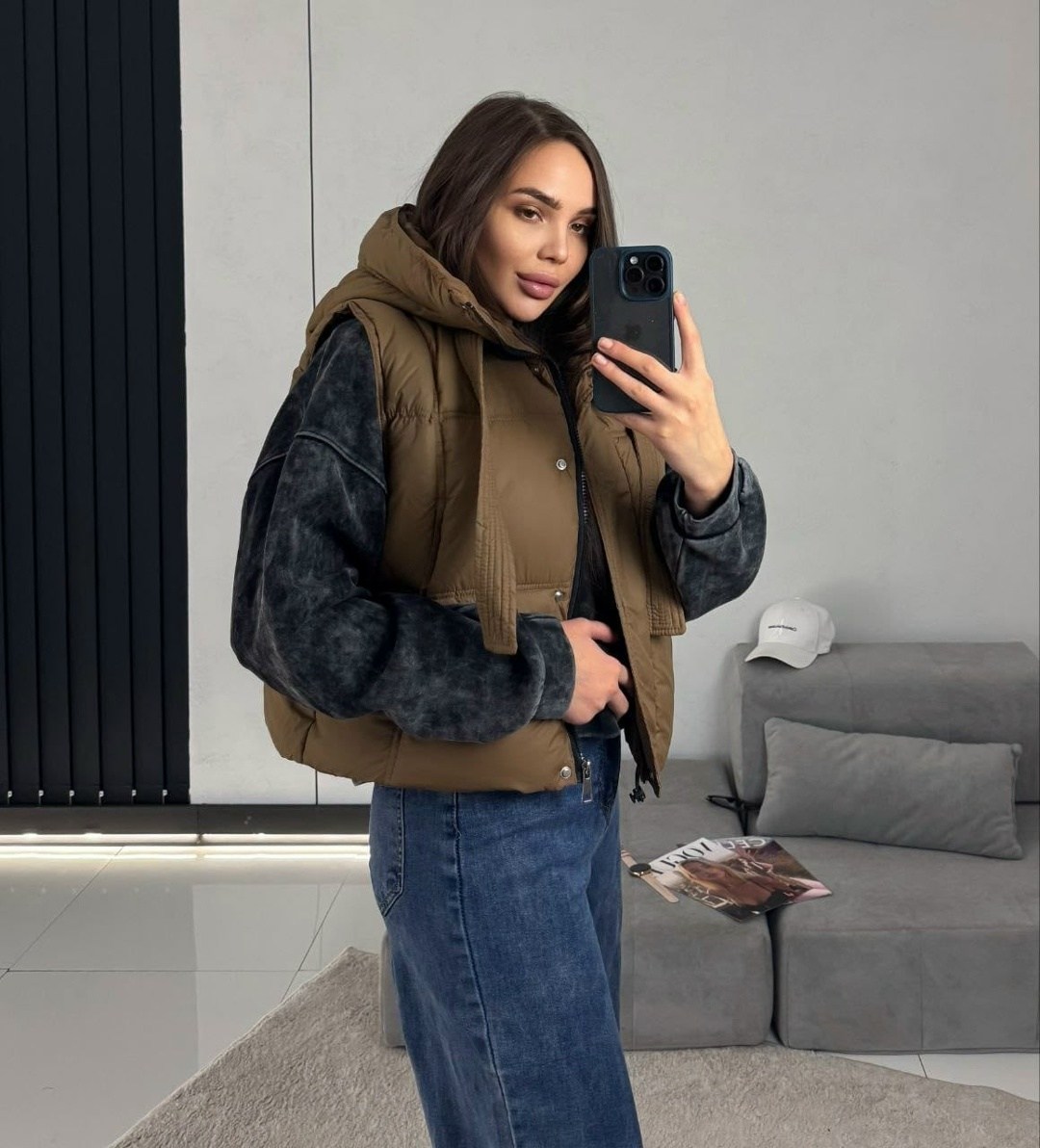 жилет с капюшоном женский,теплый жилет,жилет с капюшоном,пуховой жилет,жилетка с капюшоном