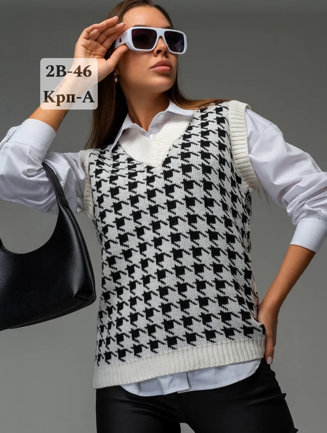 жилет вязаный школьный balora style,жилет вязаный женский,жилетка женская,вязаная женская жилетка,жилет женский гусиная лапка