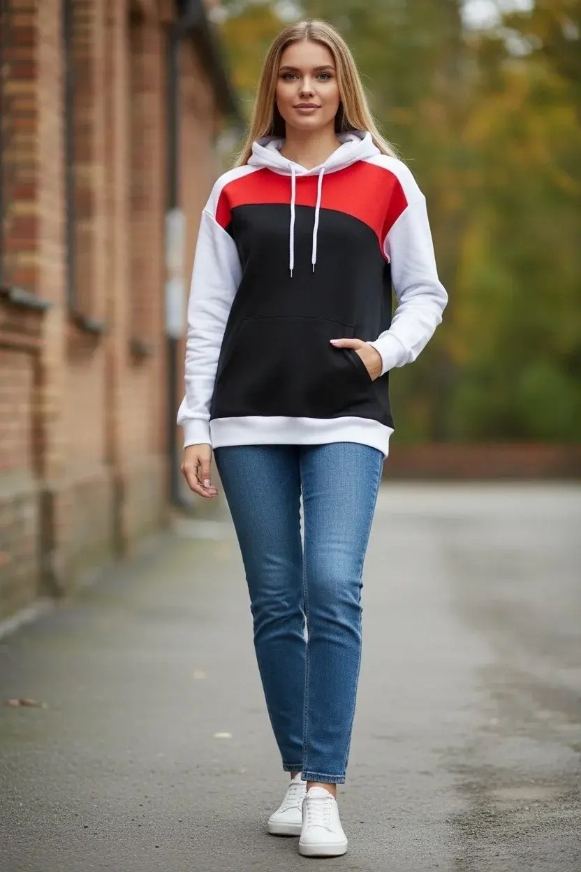 женское толстовка,толстовка комбинированная,толстовки худи,толстовка модная,толстовка в стиле