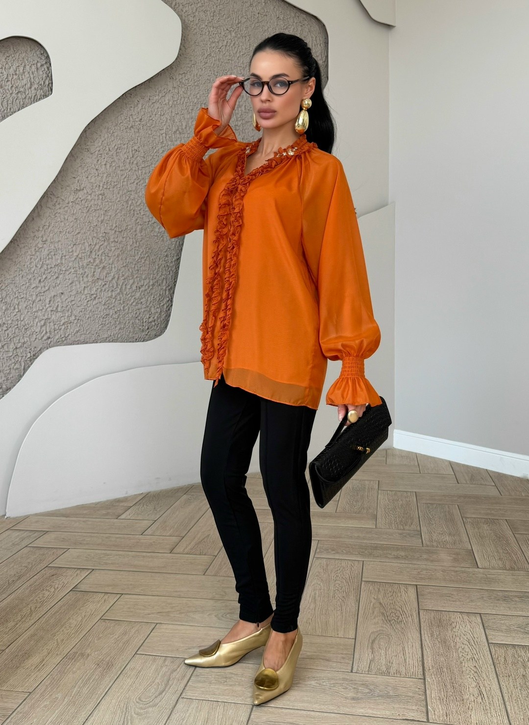 стильная блузка,блуза,модная блузка,оранжевая рубашка женская,блузка оранжевая