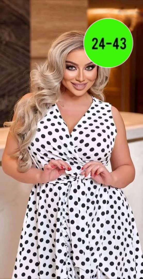 женское платье больших размеров,женское платье в горошек,платье большие размеры,платье женское,длинное платье в горошек