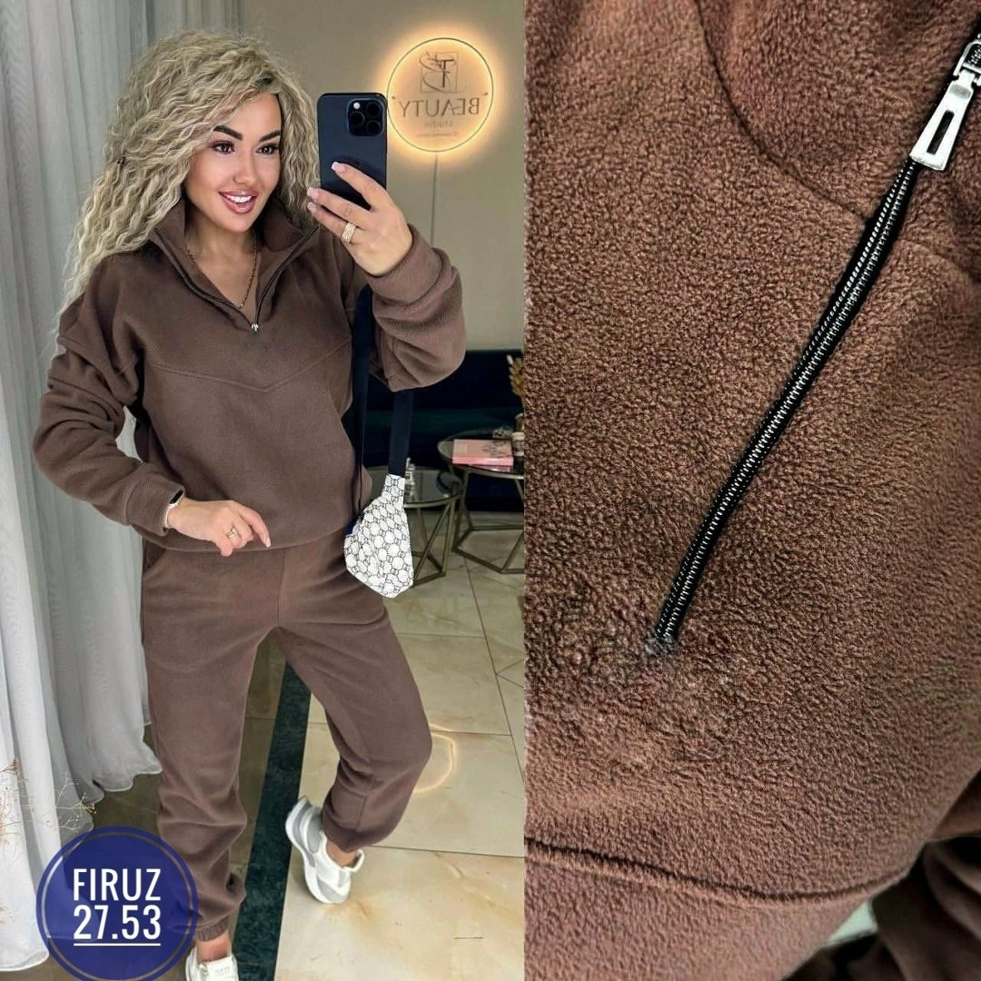 костюм женский на флисе,cпортивный костюм женский на флисе,теплый костюм на флисе,костюм женский на флисе: толстовка и штаны арт. 1347667,костюм теплый женский