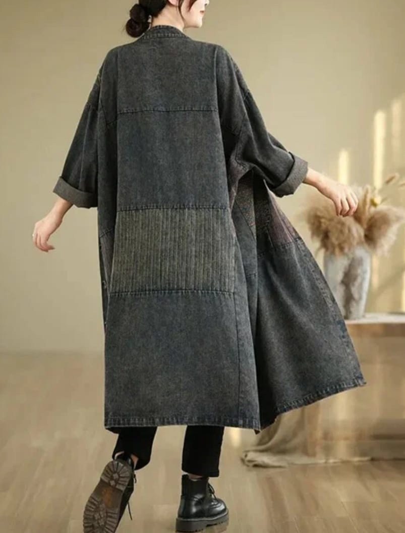 джинсовое пальто,джинсовый плащ,женское джинсовое пальто,джинсовый плащ женский,модное пальто