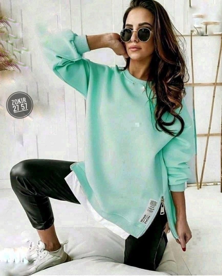 свитшот свободного кроя женские,свитшот женская,кофта женская,трикотажный свитшот,фиолетовый свитшот