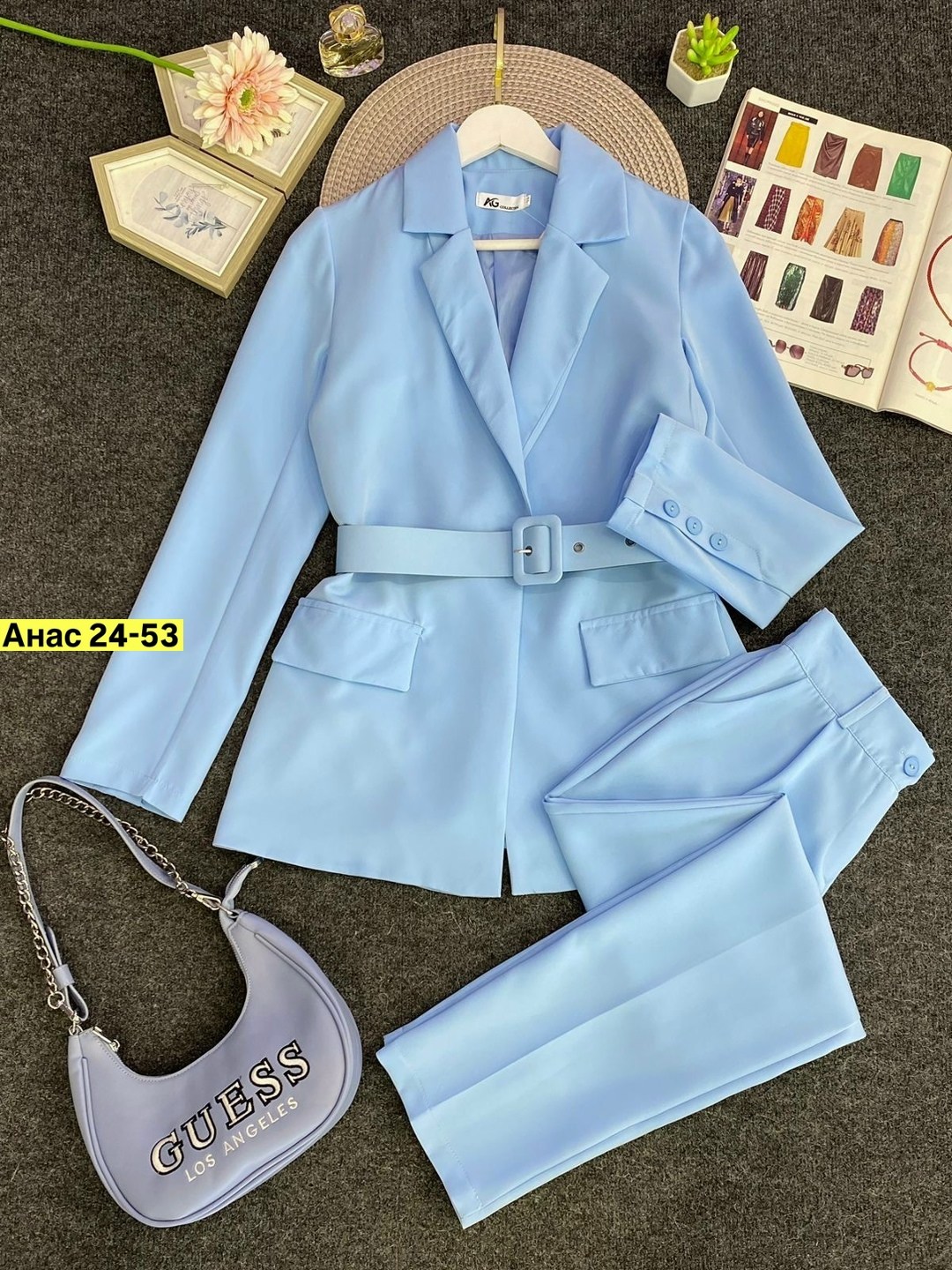 брючный костюм continental fashion 0211-07 фиолетовый,костюм женский,костюм женский фабрични пиджак классический с брюками,брючный костюм женский,фиолетовый костюм женский брючный