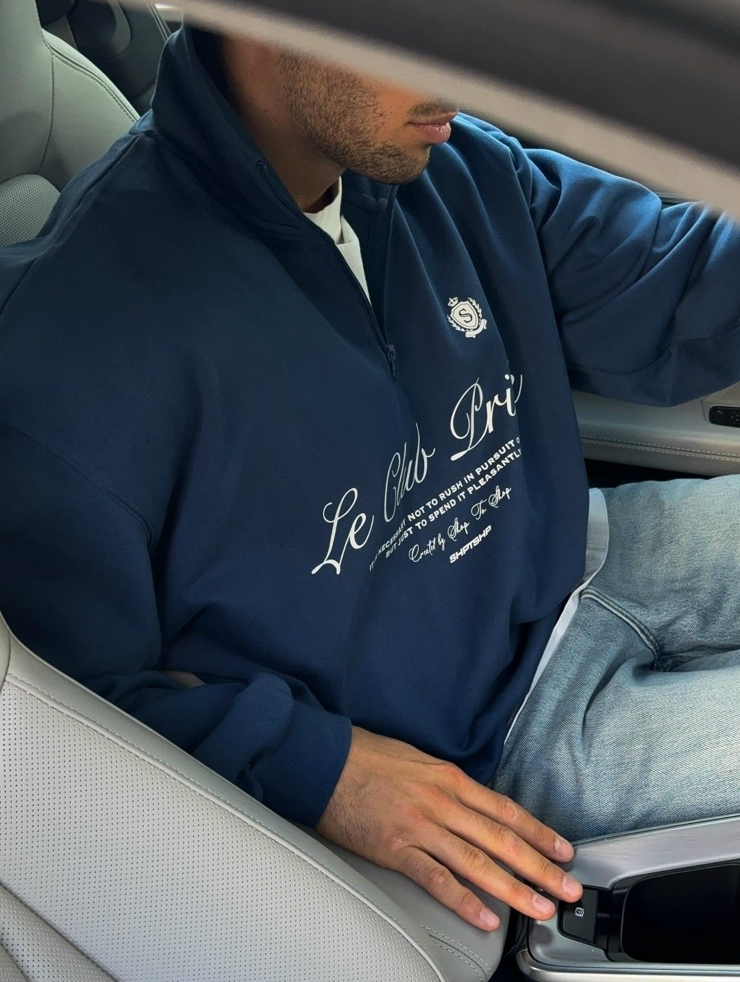 свитшот на молнии с принтом lia brand,мужской свитшот-анорак из 100% хлопка в синем цвете,мужская кофта,мужские свитшоты,мужская толстовка