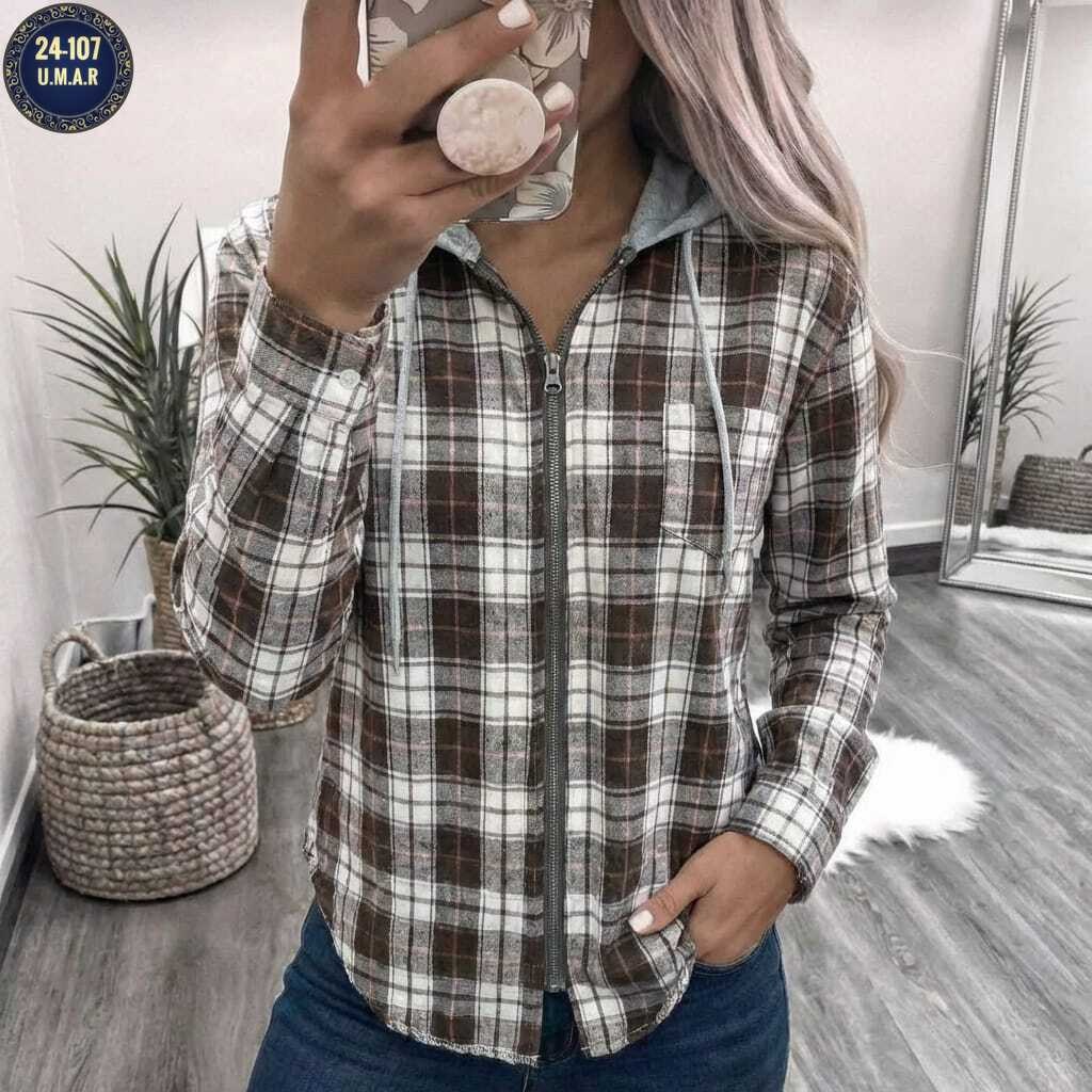 клетчатая рубашка женская теплая,рубашка в клетку женская,клетчатая рубашка женская,рубашка с капюшоном,рубашка женская