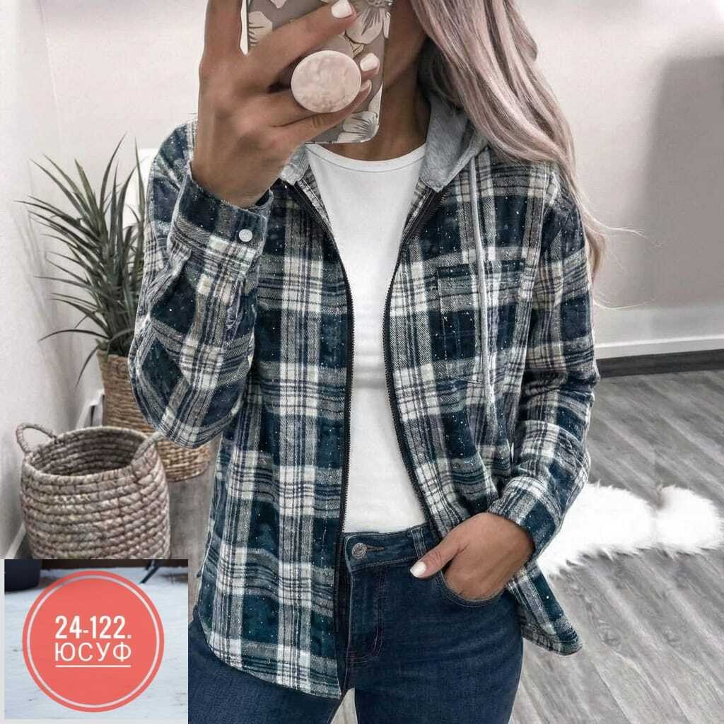 рубашка с капюшоном,рубашка в клетку женская,рубашка в клетку женская ,рубашка в клетку,рубашка теплая