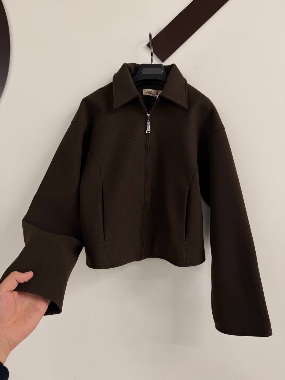 полупальто оверсайз,куртка стильная,укороченное пальто,образ с пальто