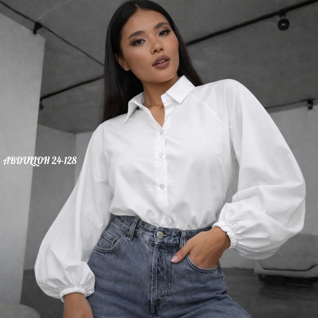 рубашка женская с широкими рукавами,рубашка с объемными рукавами,рубашка с широкими рукавами,рубашка с длинным рукавом фонарик,рубашка с рукавом-фонарик