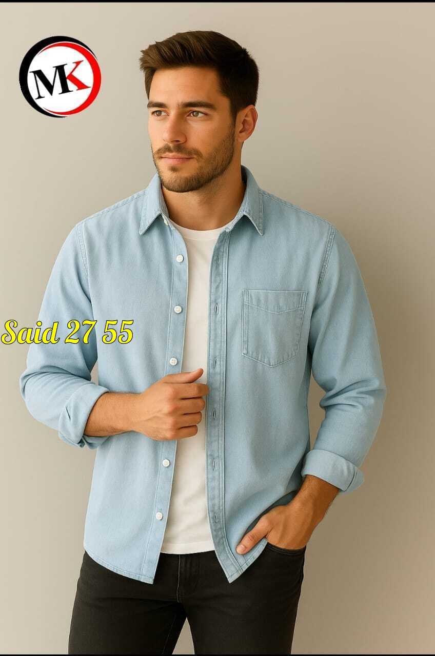 рубашка джинсовая мужская,джинсовая рубашка,рубашка мужская джинсовая синяя,облегающая джинсовая синяя мужская рубашка с длинным рукавом и одним карманом с клапаном tudors,мужские джинсовые рубашки wr