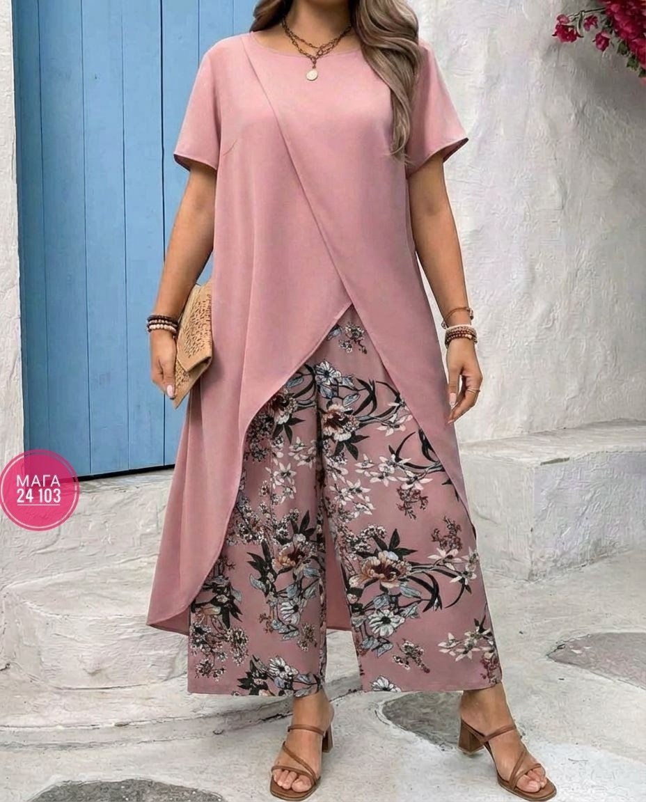 летняя одежда для женщин,брючный костюм для полных,брючный костюм,костюм для полных,брючный костюм летний