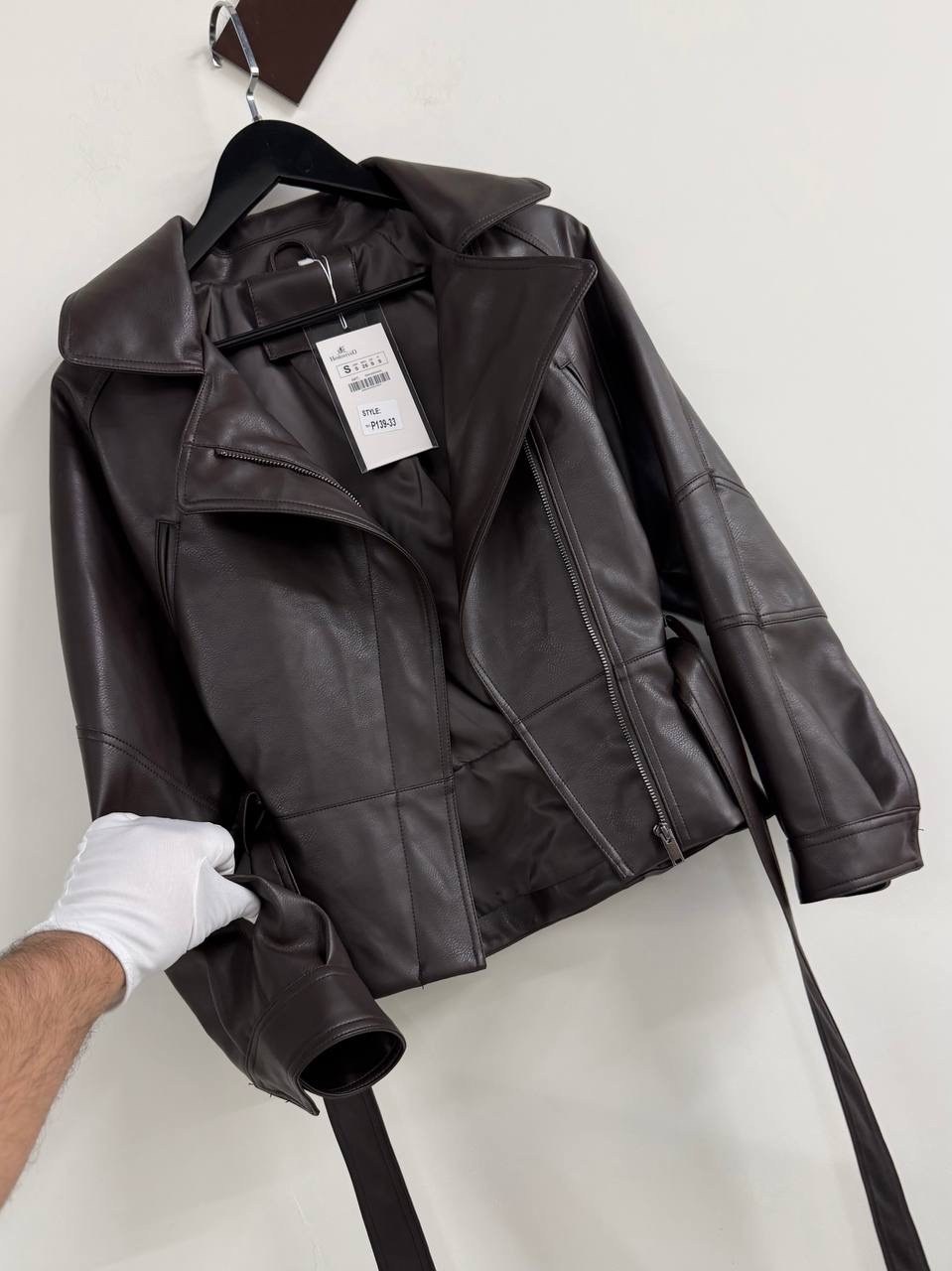 куртка кожаная женская,кожаная куртка,кожаная куртка женская hers 52726 коричневая m,женская куртка из экокожи,куртка косуха