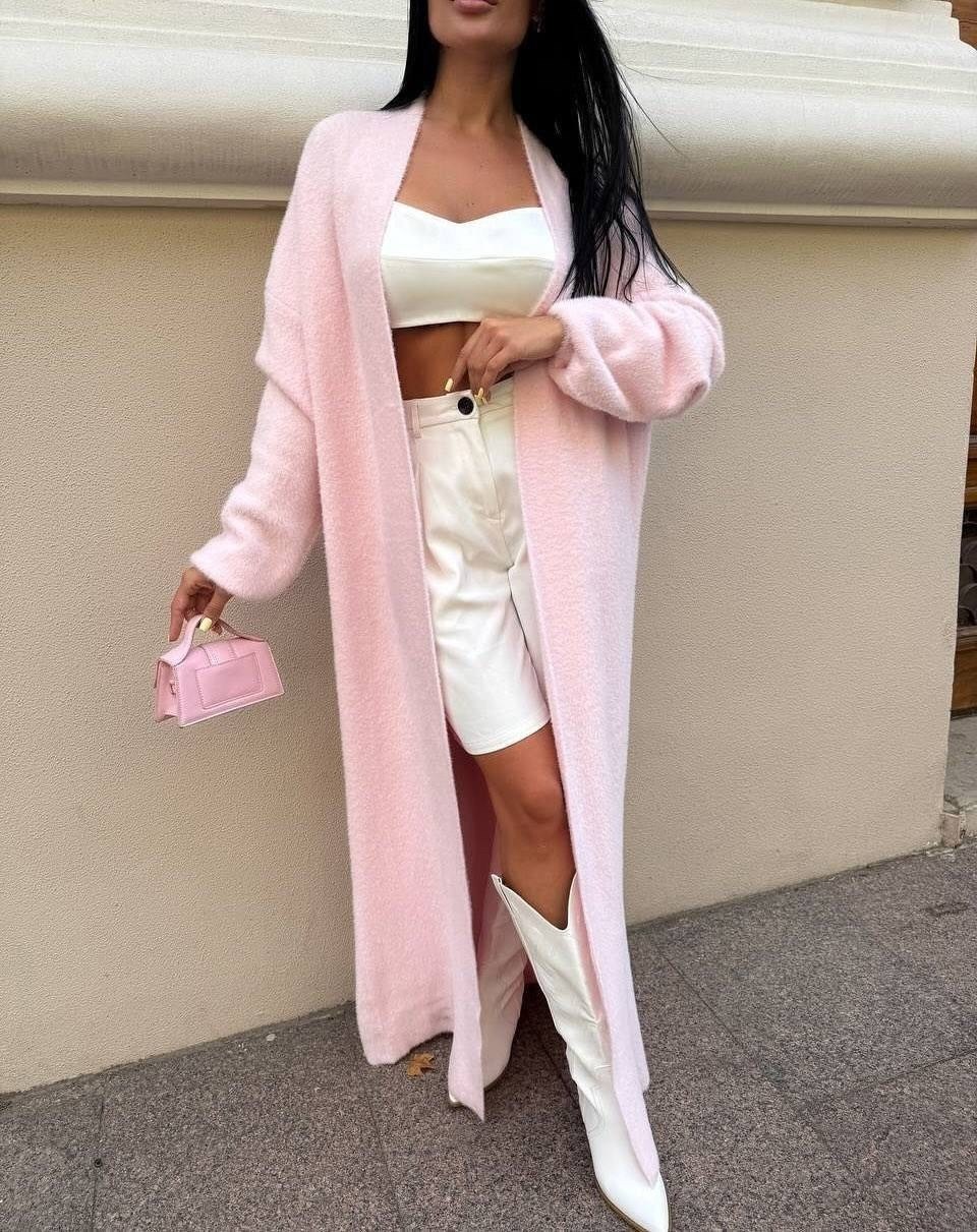 женские кардиганы,кардиган,кардиган свободный,кардиган розовый,кардиган пушистый