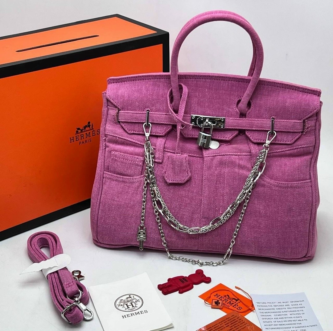 джинсовая сумка в стиле hermes birkin,сумка hermes,сумка эрмес биркин реплика,женская сумка hermes,гермес сумка