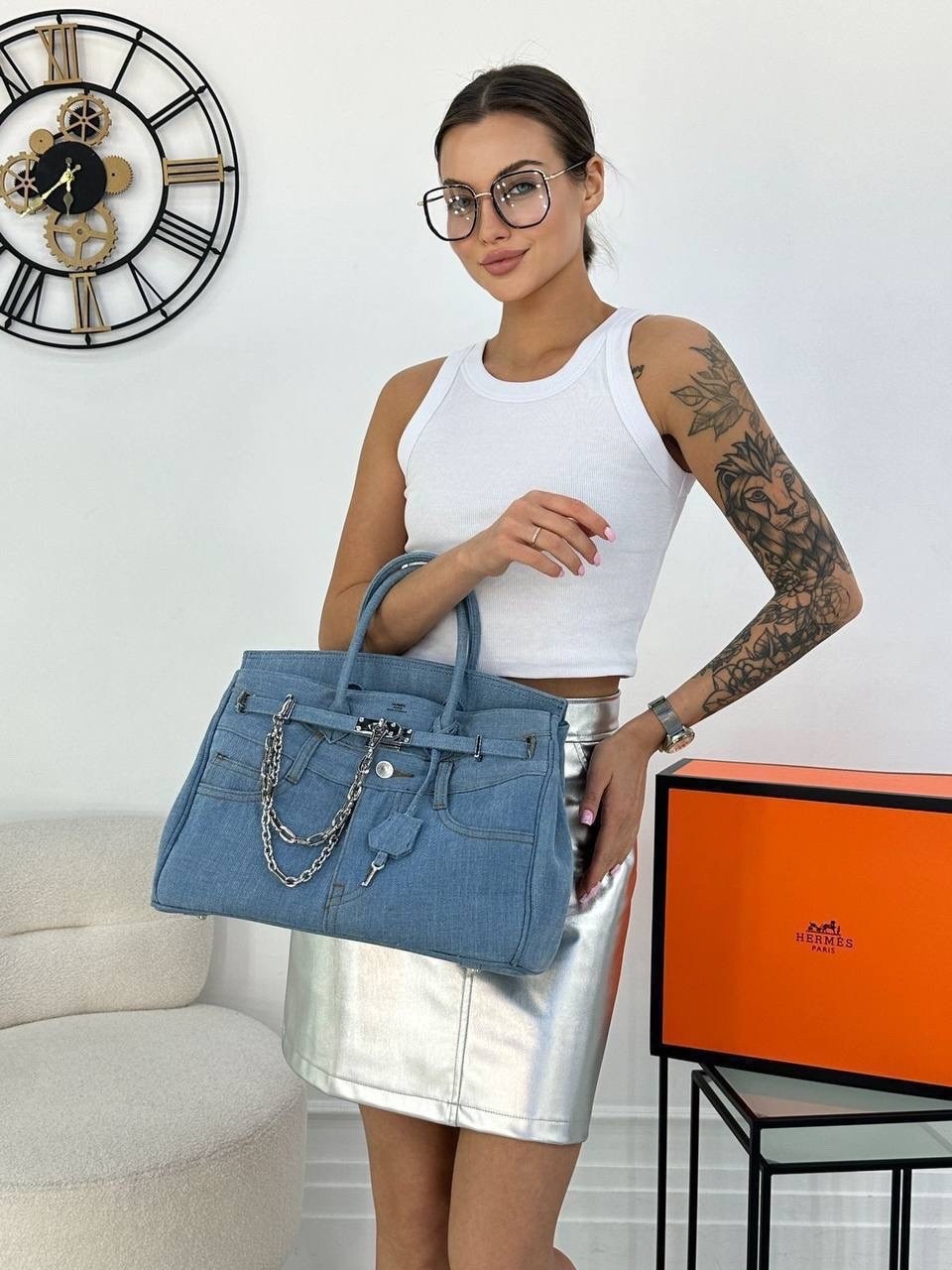 джинсовая сумка в стиле hermes birkin,сумка женская в стиле birkin из джинсовой ткани,джинсовая сумка в стиле hermes birkin 30 см,сумка hermes birkin джинсовая,джинсовая сумка в стиле hermes birkin на