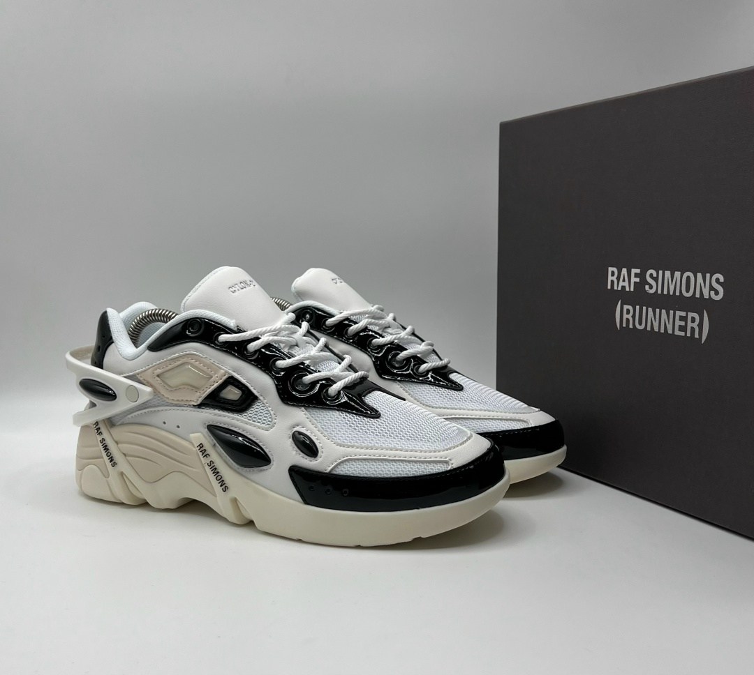 кроссовки raf simons cylon-21 белый,raf simons runner cylon 21 sneakers size 43 white black,кроссовки со вставками raf simons белый,кроссовки raf simons cylon-21 кремовый,raf simons runner кроссовки