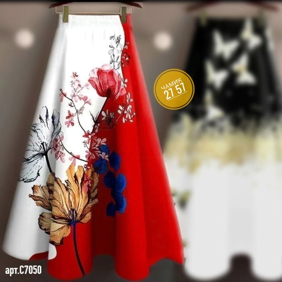 юбка большого размера женская,юбка с принтом,юбка мода,юбка с вышивкой,женская юбка