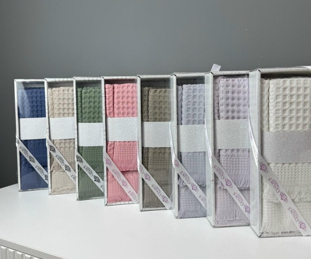 комплект вафельных полотенец,набор вафельные полотенца,набор полотенец,вафельное полотенце,полотенце вафельное кухонное темно-серое 40*60