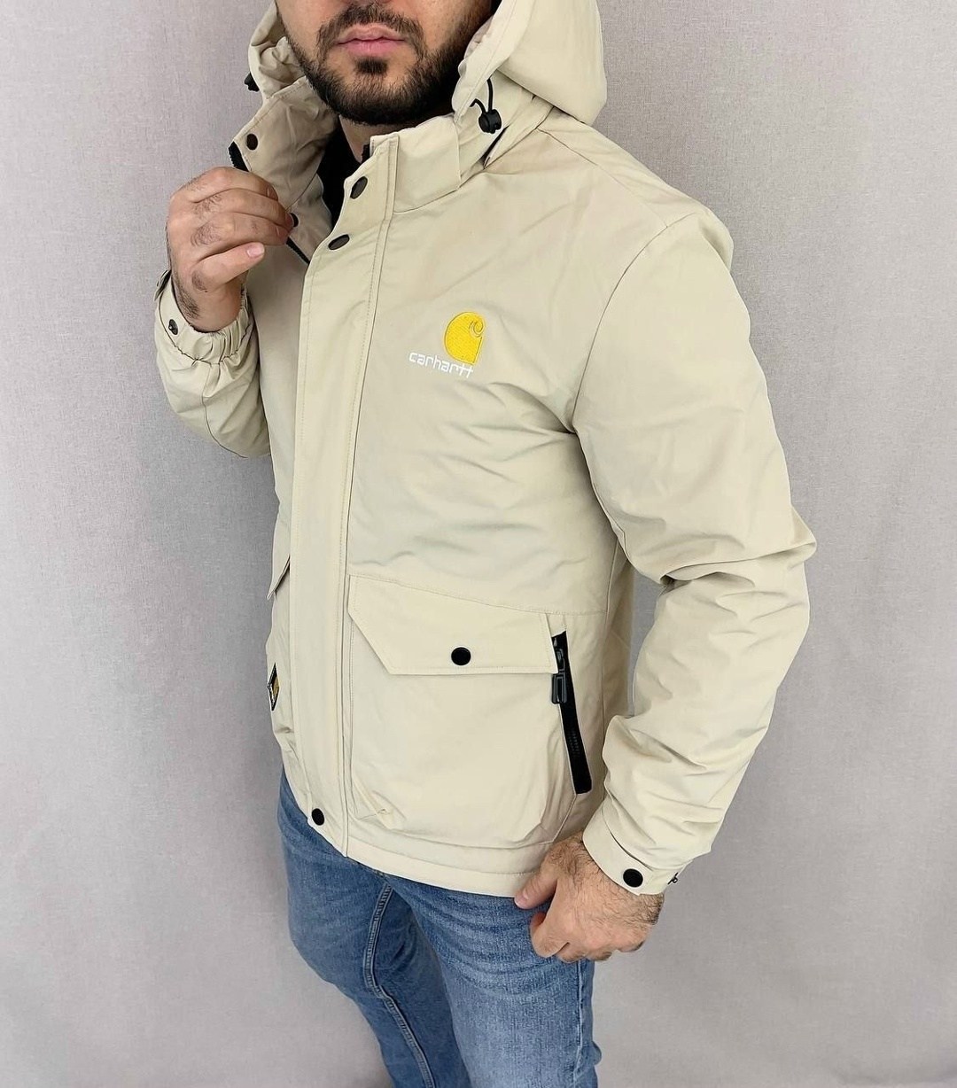 куртка мужская бежевый,демисезонная куртка carhartt,куртки ,куртка мужская,куртка демисезонная мужская
