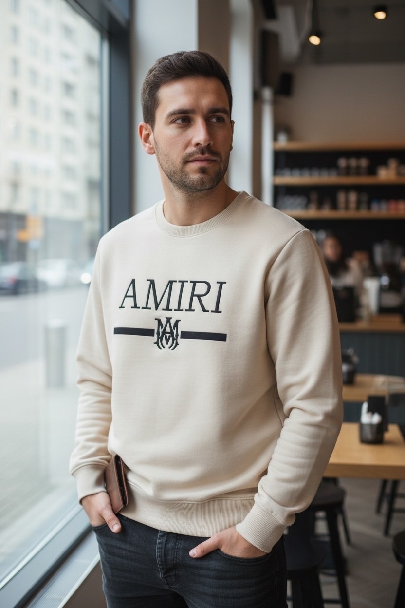 свитшот amiri,бежевый свитшот,толстовка amiri,мужские свитшоты,толстовка свитшот мужской