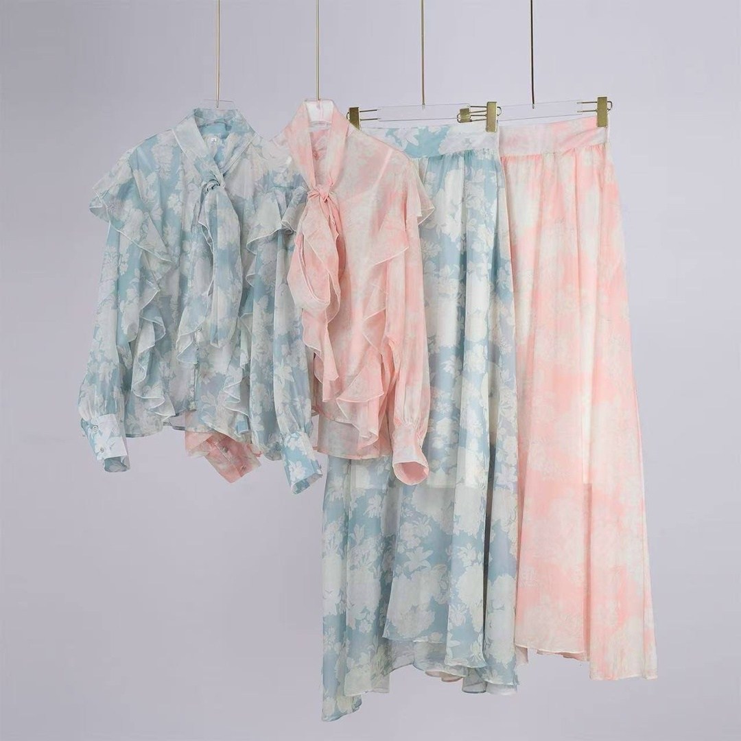 шифоновая блуза,блузка женская шифоновая,блузка с оборками,стильная блузка,шифоновая рубашка