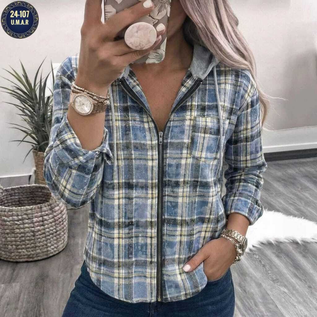 клетчатая рубашка женская теплая,рубашка в клетку женская,клетчатая рубашка женская,рубашка с капюшоном,рубашка женская
