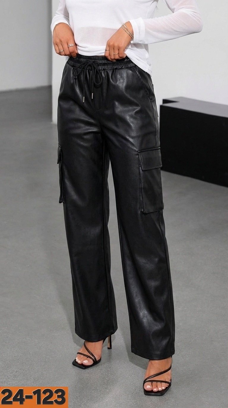 штаны кожаные,кожаные брюки,женские кожаные брюки,брюки палаццо из экокожи,брюки кожаные карго
