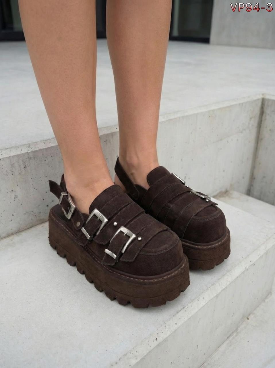 замшевые женские туфли-лоферы на платформе,, на платформе,массивная , повседневные