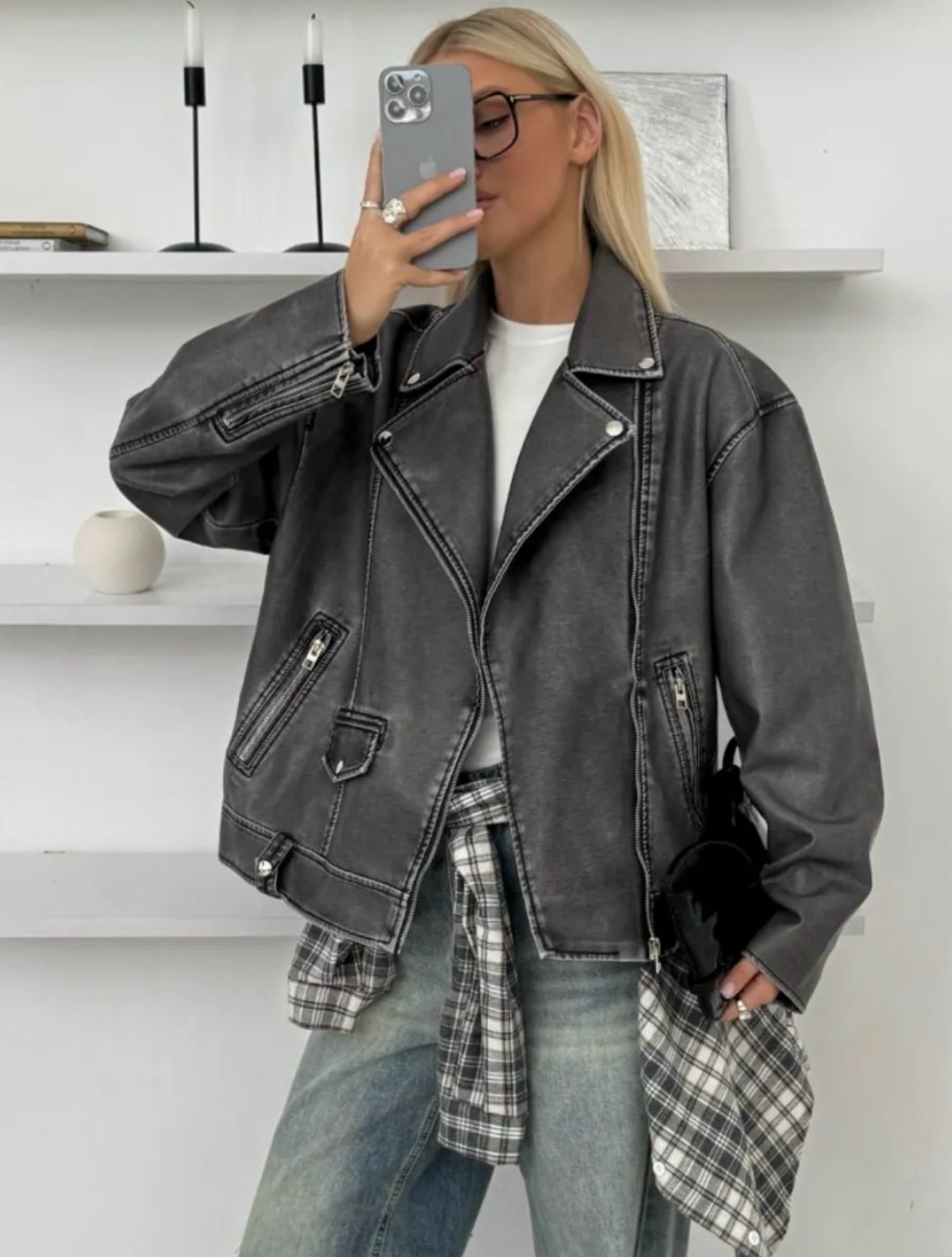 косуха женская куртка кожаная оверсайз,куртка косуха оверсайз,куртка женская,косуха куртка,серая косуха оверсайз