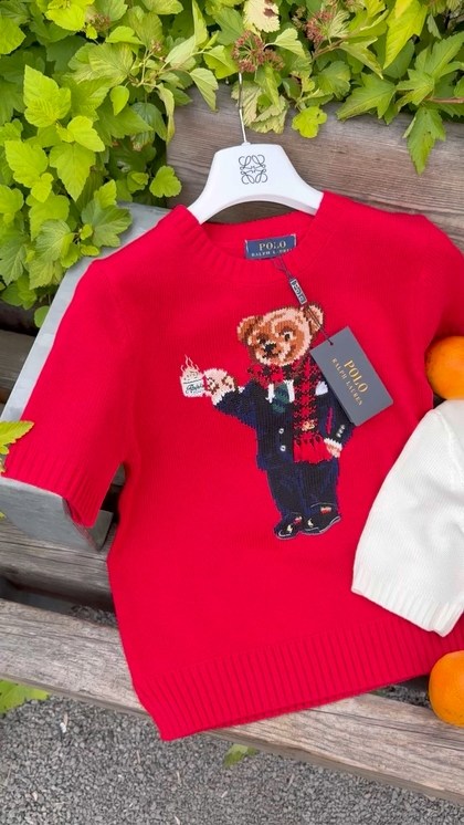 polo ralph lauren polo bear knit sweater,ralph lauren polo bear,polo ralph lauren teddy bear sweater,ralph lauren girls red knit polo bear sweater,ральф лорен джемпер красный