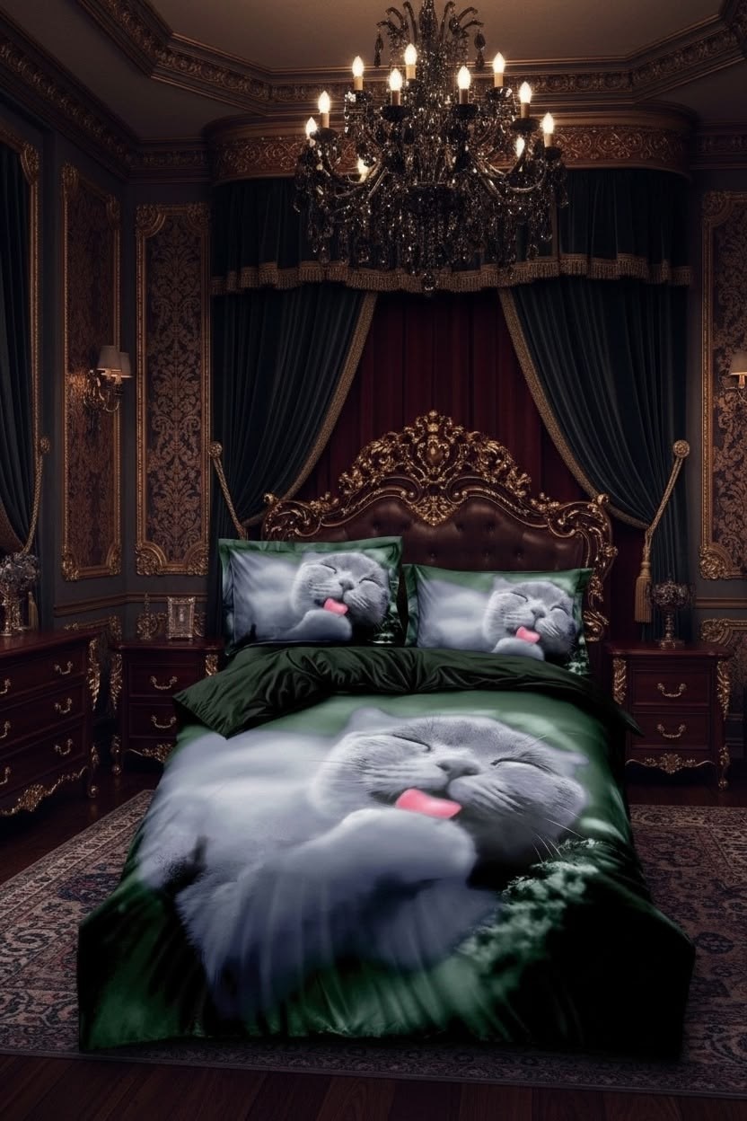 роскошный комплект постельного белья,комплект постельного белья,интерьер,роберто кавалли постельное белье,роскошные спальни