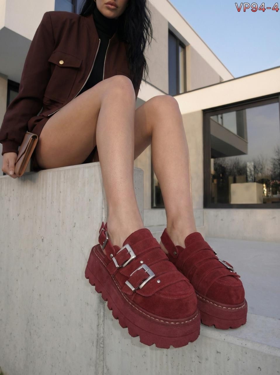 замшевые женские туфли-лоферы на платформе,, на платформе,массивная , повседневные