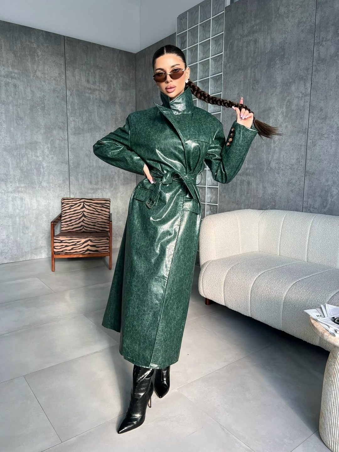 тренч плащ кожаный длинный simile instyle 332809250,кожаный плащ,кожаный плащ из натуральной кожи,тренч кожаный плащ,тренч плащ кожаный длинный simile instyle