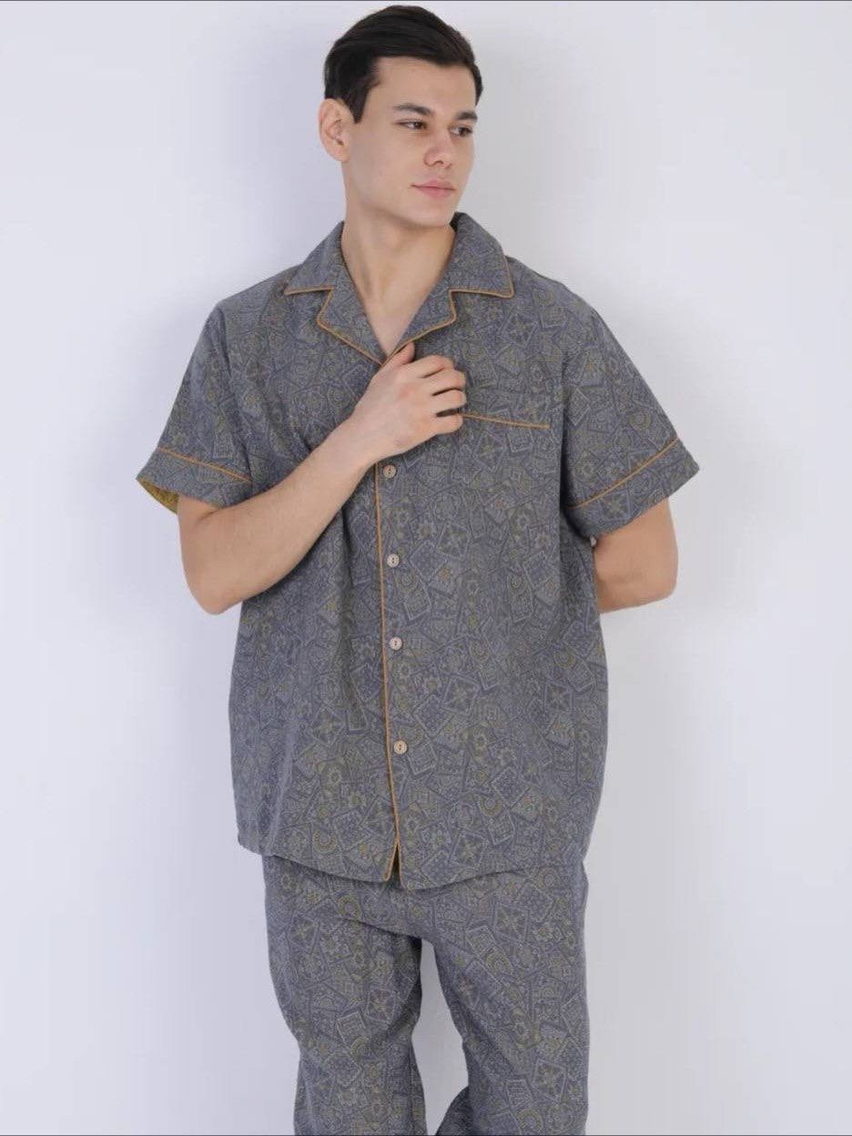 пижама мужская с брюками хлопок,пижама мужская с брюками,пижама для мужчин,мужская пижама,пижама мужская из хлопка "шон"