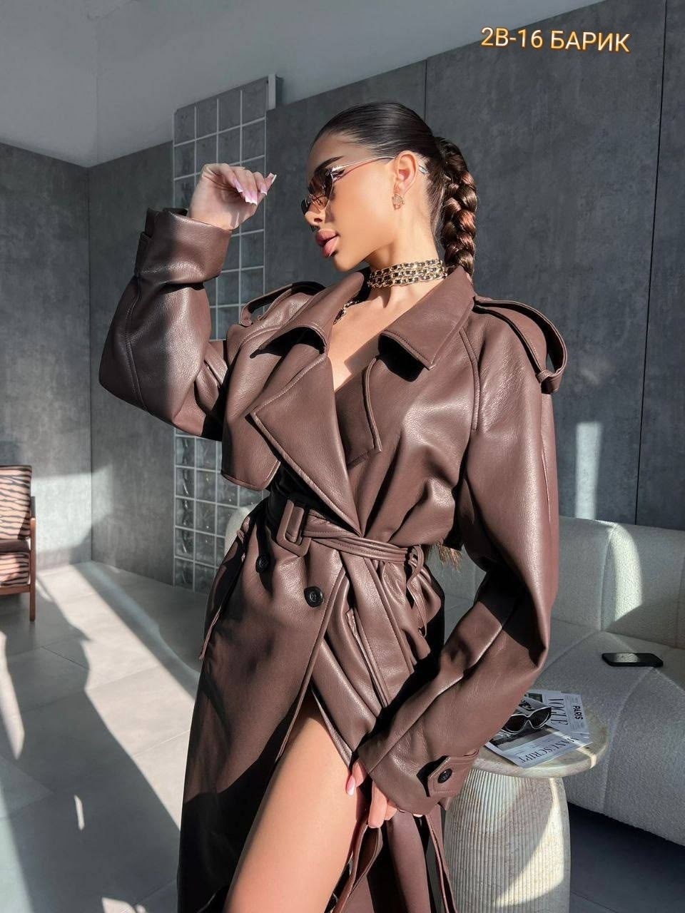 тренч плащ кожаный,тренч из экокожи,тренч плащ кожаный длинный simile instyle 332809250,кожаный плащ тренч длинный,кожаный плащ