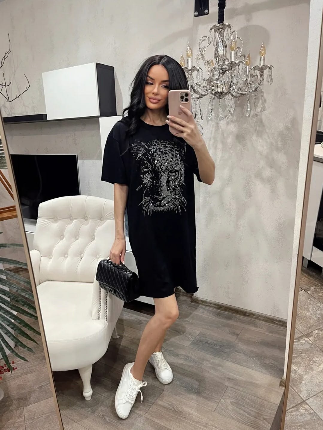 футболка оверсайз со стразами fashion lux,женская футболка,футболка женская оверсайз со стразами,футболки базовая,футболка оверсайз со стразам