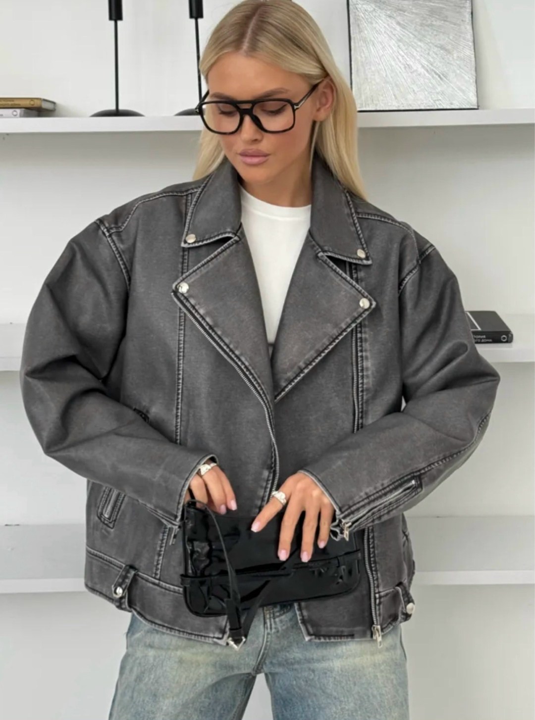 косуха женская куртка кожаная оверсайз,куртка косуха оверсайз,куртка женская,косуха куртка,серая косуха оверсайз