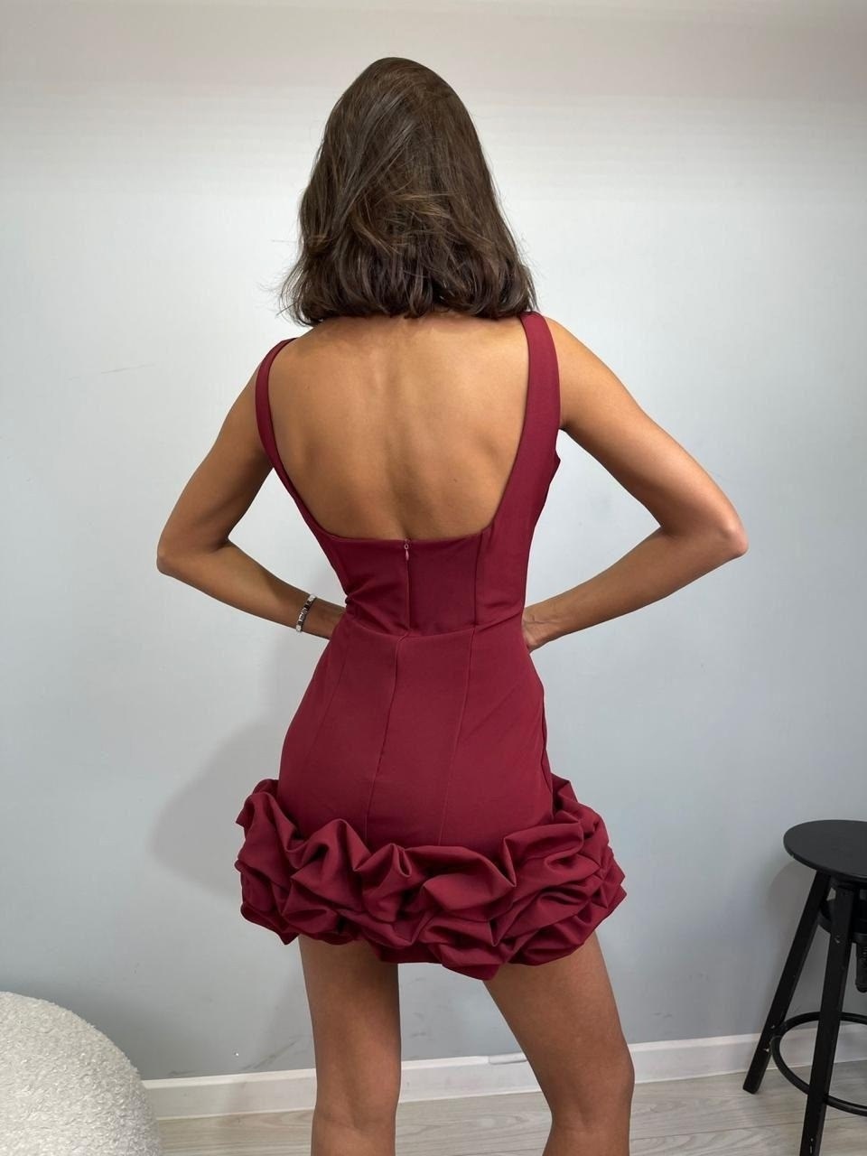 платье черное,платья нарядная,черное платье с оборками,элегантное черное платье с воланами,коктейльное платье