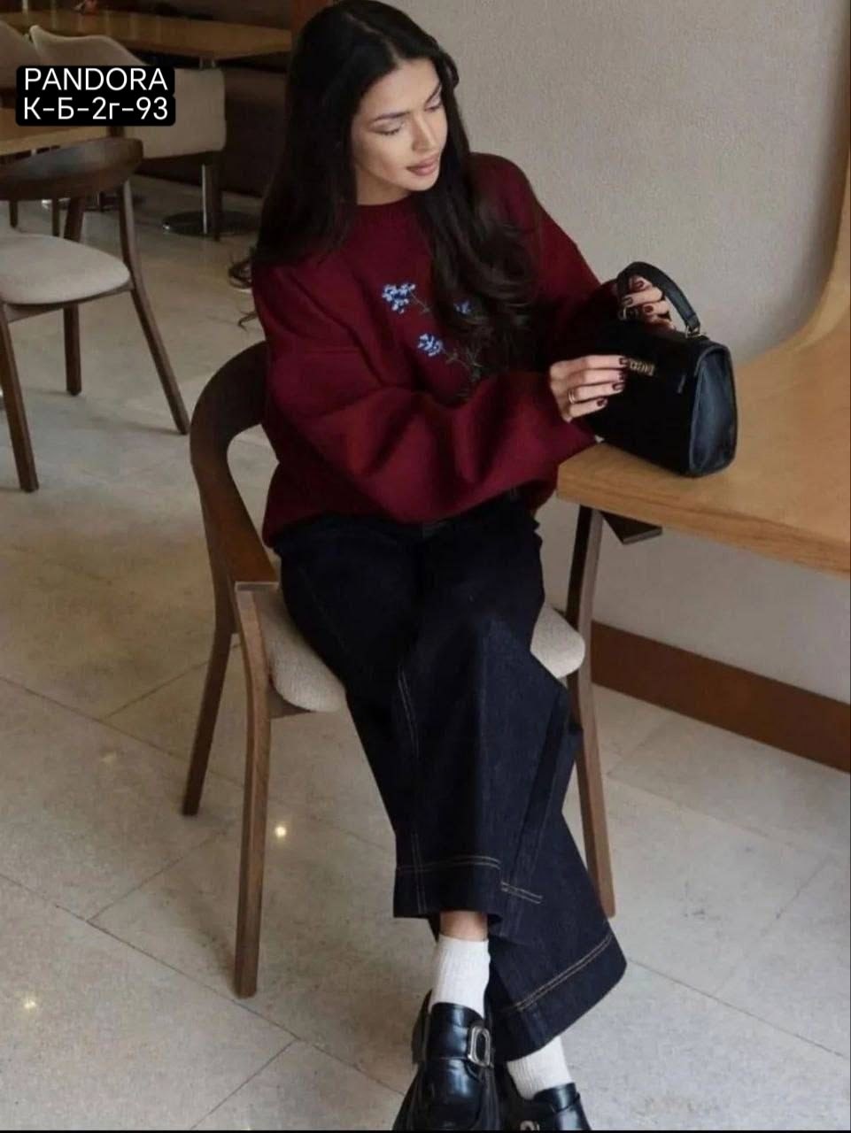 свитер с вышивкой,джемпер с вышивкой,женская кофта,женский свитер,свитер объемный