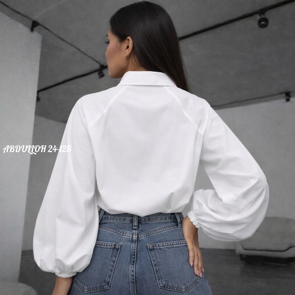 рубашка женская с широкими рукавами,рубашка с объемными рукавами,рубашка с широкими рукавами,рубашка с длинным рукавом фонарик,рубашка с рукавом-фонарик