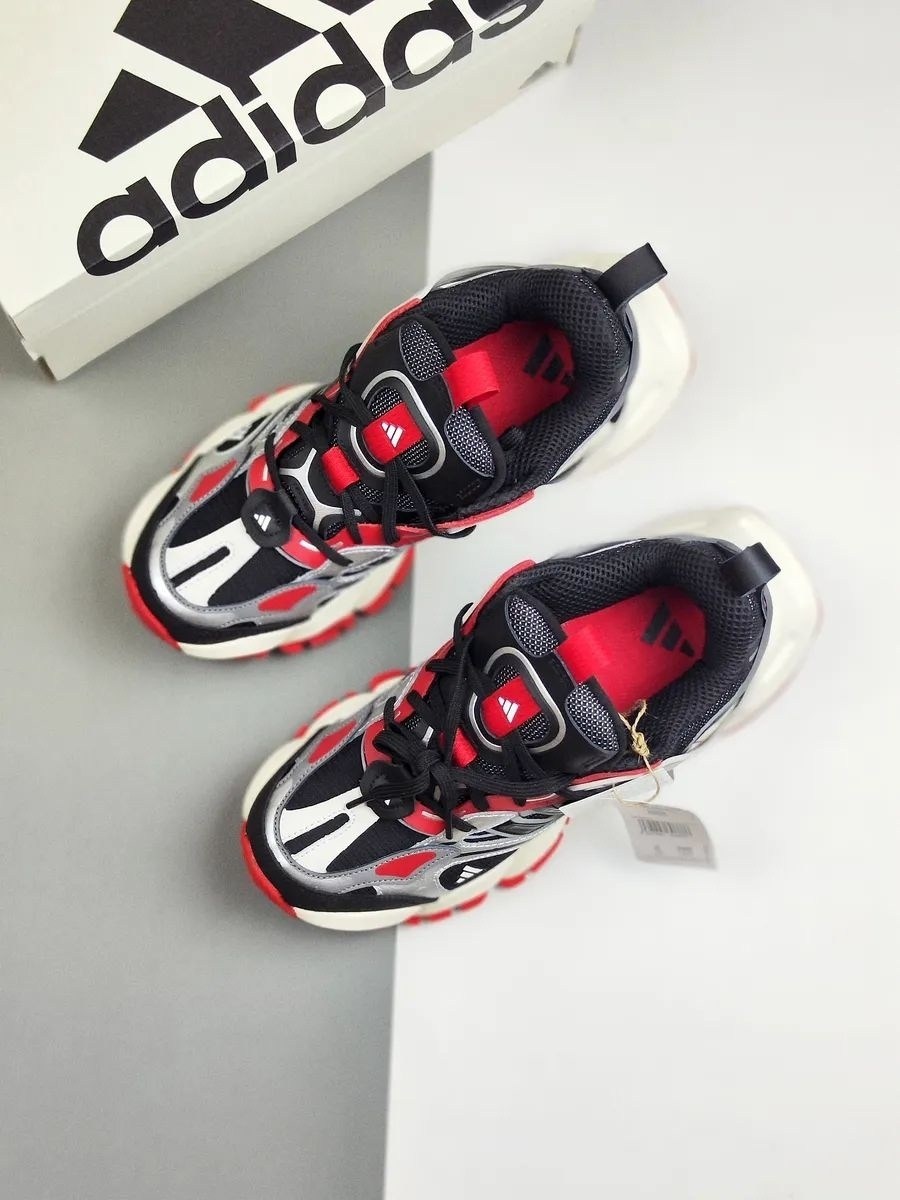 кроссовки adidas xlg runner deluxe,кроссовки adidas,кроссовки мужские adidas,кроссовки унисекс adidas xlg runner deluxe черно-серебристо-красные,мужские кроссовки adidas vento xlg deluxe