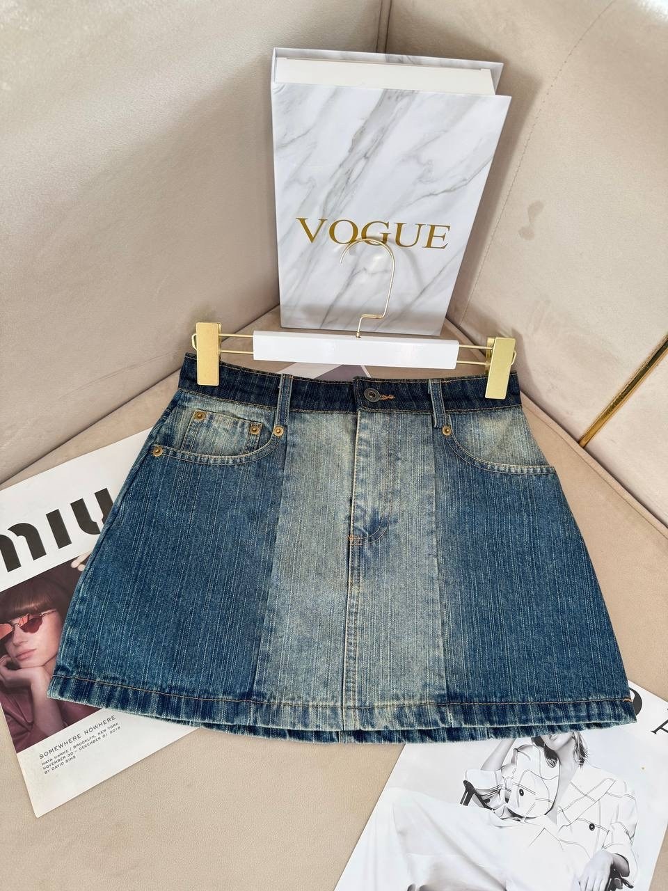 джинсовая юбка,комбинированные джинсовые юбки,асимметричная джинсовая юбка,женские джинсовые юбки,женская джинсовая юбка с высокой талией