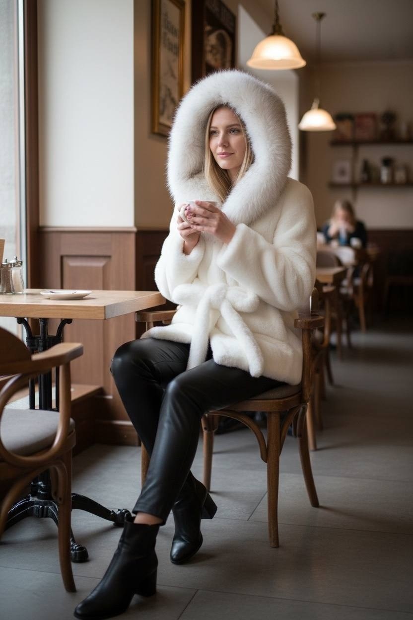 белая норковая шуба,белая норковая шуба с капюшоном,норковая шуба,белая норковая шуба с капюшоном из куницы,белая шуба из норки