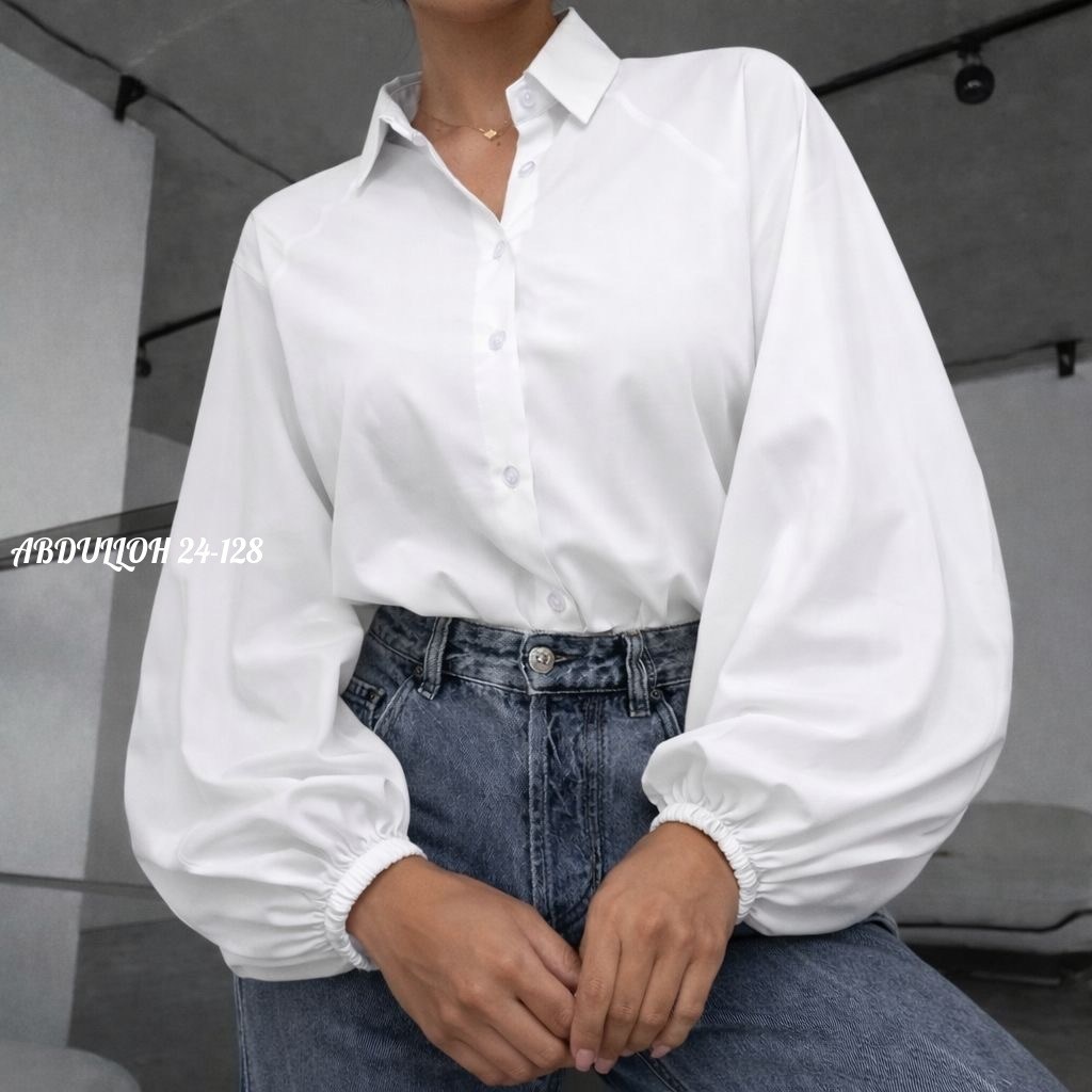 рубашка женская с широкими рукавами,рубашка с объемными рукавами,рубашка с широкими рукавами,рубашка с длинным рукавом фонарик,рубашка с рукавом-фонарик